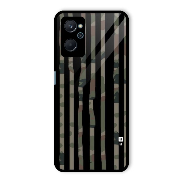 Army Stripes Glass Back Case for Realme 9i