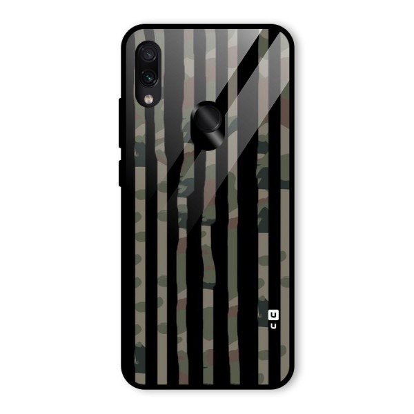 Army Stripes Glass Back Case for Redmi Note 7