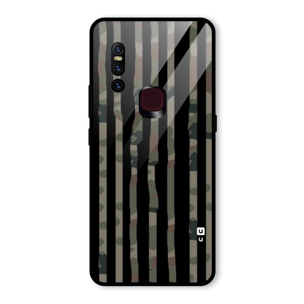 Army Stripes Glass Back Case for Vivo V15