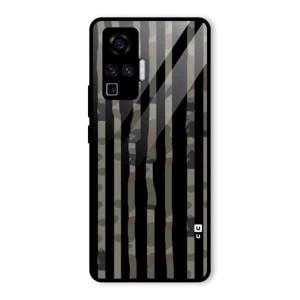 Army Stripes Glass Back Case for Vivo X50 Pro