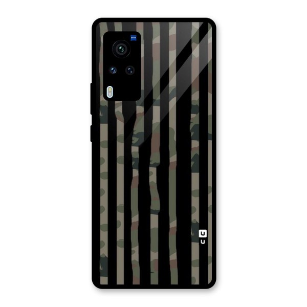 Army Stripes Glass Back Case for Vivo X60 Pro