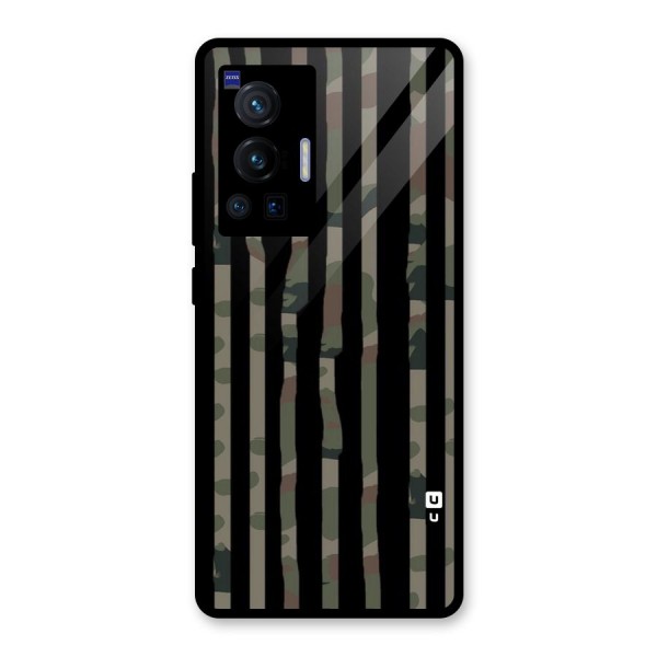 Army Stripes Glass Back Case for Vivo X70 Pro