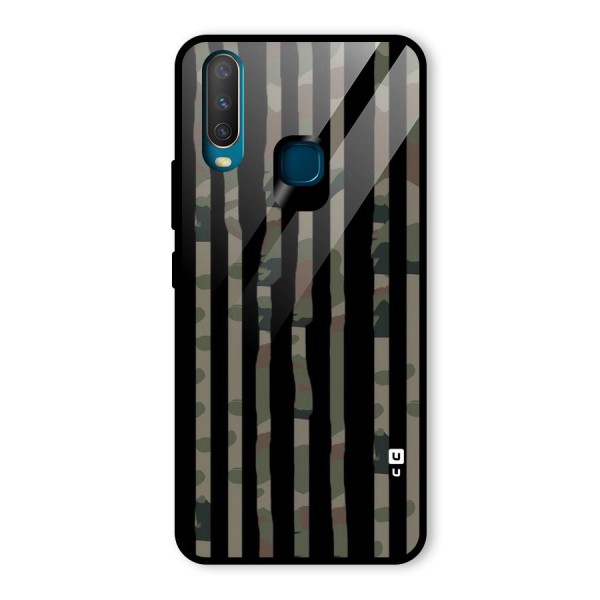 Army Stripes Glass Back Case for Vivo Y12