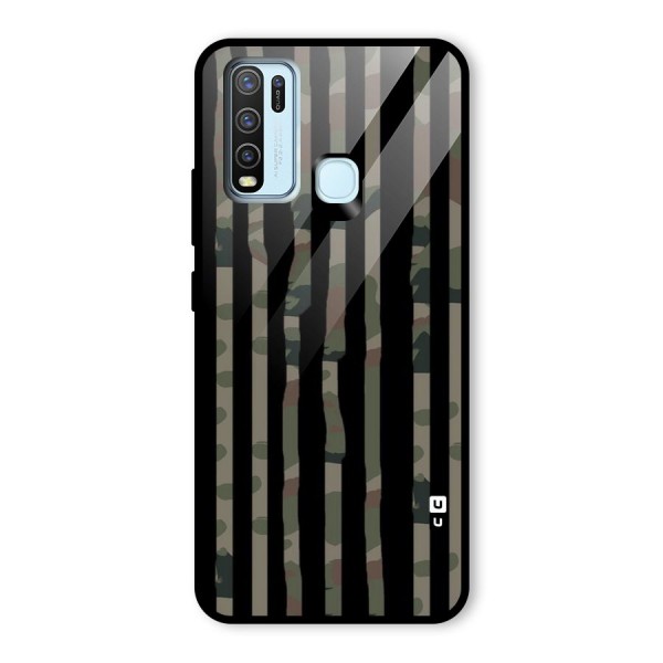 Army Stripes Glass Back Case for Vivo Y30