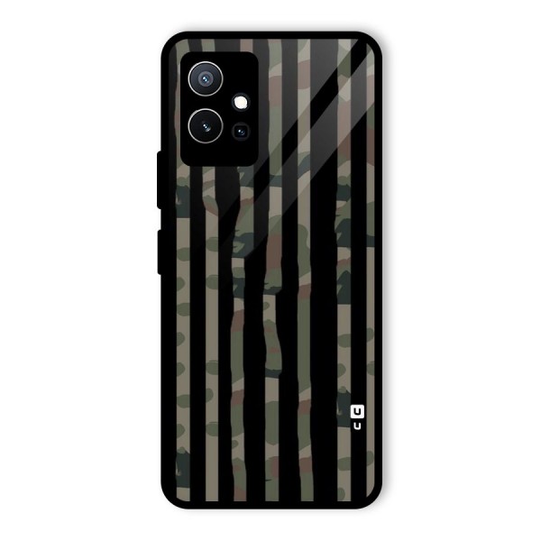 Army Stripes Glass Back Case for Vivo iQOO Z6