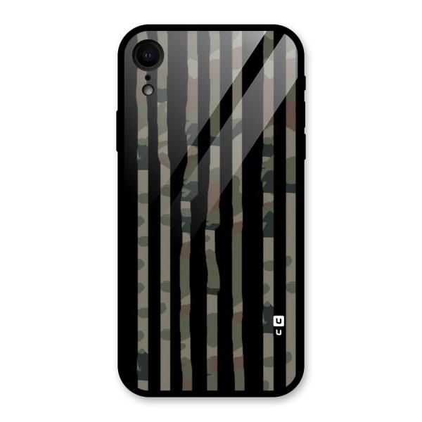 Army Stripes Glass Back Case for XR