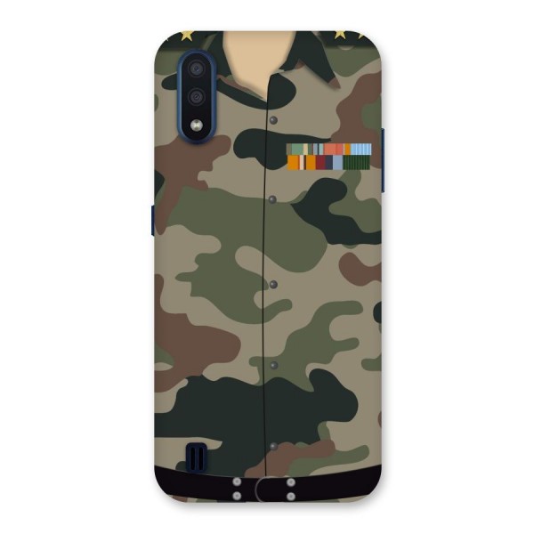 Army Uniform Back Case for Galaxy M01