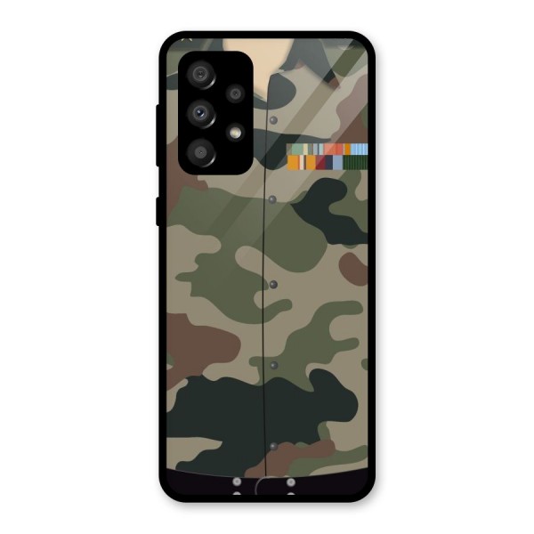 Army Uniform Glass Back Case for Galaxy A32