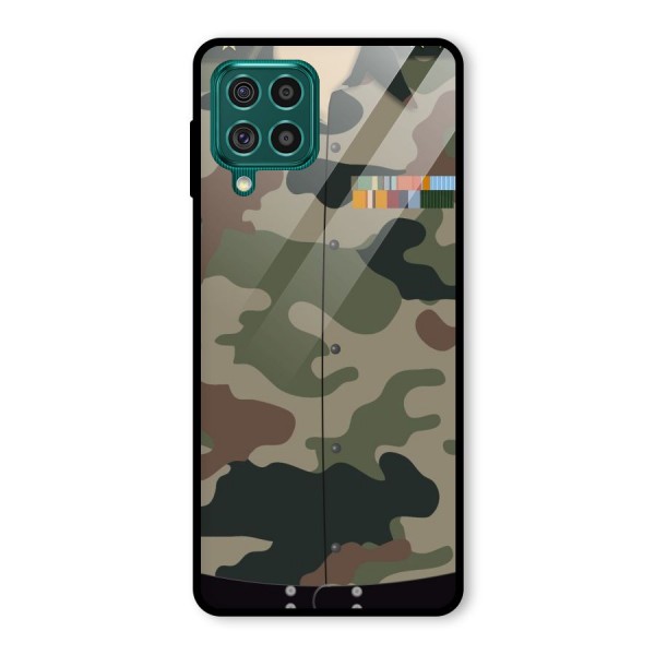 Army Uniform Glass Back Case for Galaxy F62