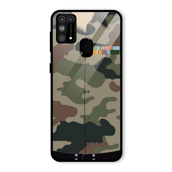 Army Uniform Glass Back Case for Galaxy M31