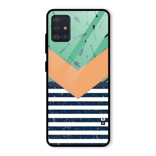 Arrows and Stripes Glass Back Case for Galaxy A51