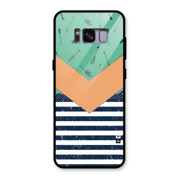 Arrows and Stripes Glass Back Case for Galaxy S8