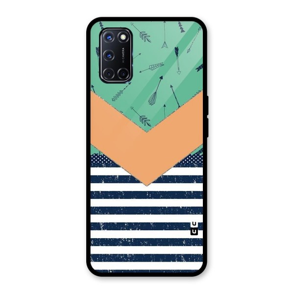 Arrows and Stripes Glass Back Case for Oppo A52