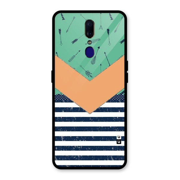 Arrows and Stripes Glass Back Case for Oppo F11