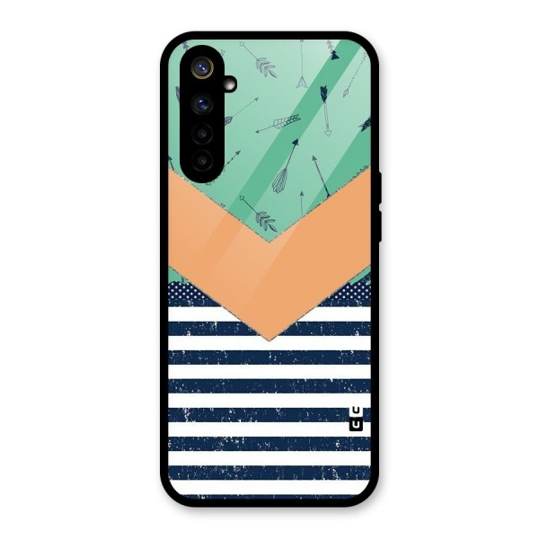 Arrows and Stripes Glass Back Case for Realme 6