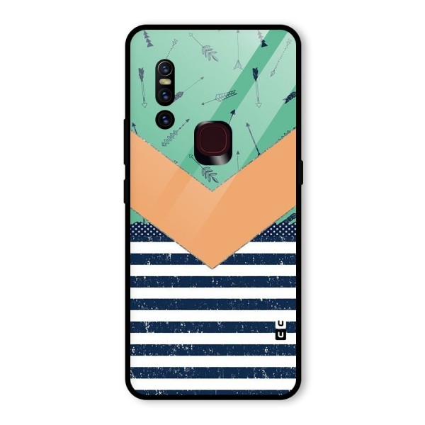 Arrows and Stripes Glass Back Case for Vivo V15