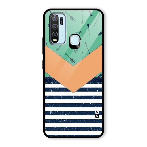 Arrows and Stripes Glass Back Case for Vivo Y30