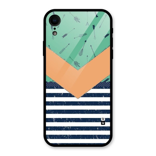 Arrows and Stripes Glass Back Case for XR