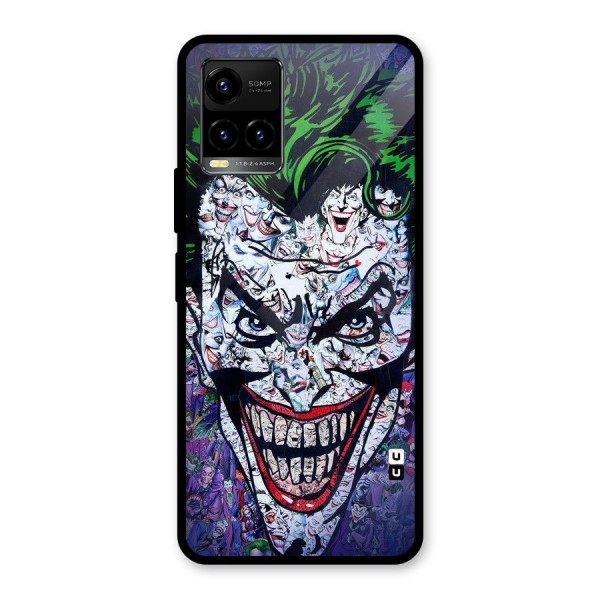 Art Face Glass Back Case for Vivo Y21 2021