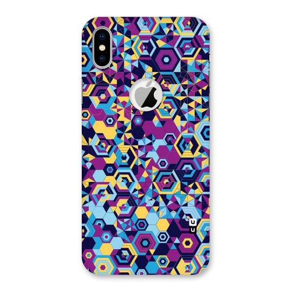 Artistic Abstract Back Case for iPhone XS Logo Cut