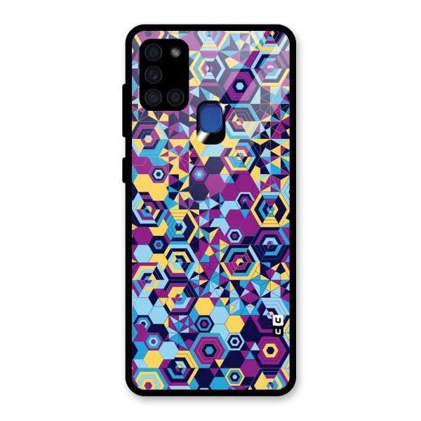 Artistic Abstract Glass Back Case for Galaxy A21s