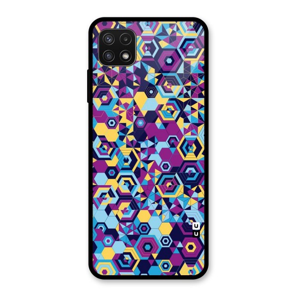 Artistic Abstract Glass Back Case for Galaxy A22 5G