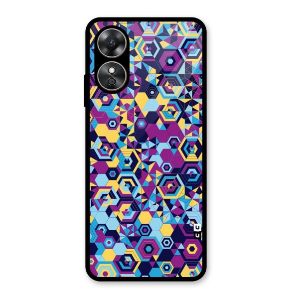 Artistic Abstract Glass Back Case for Oppo A17