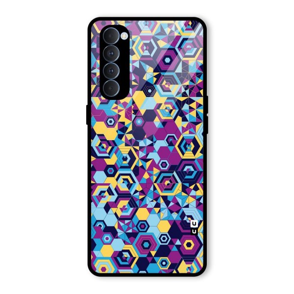 Artistic Abstract Glass Back Case for Oppo Reno4 Pro