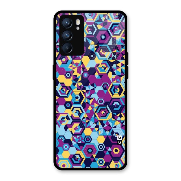 Artistic Abstract Glass Back Case for Oppo Reno6 5G