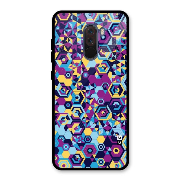 Artistic Abstract Glass Back Case for Poco F1