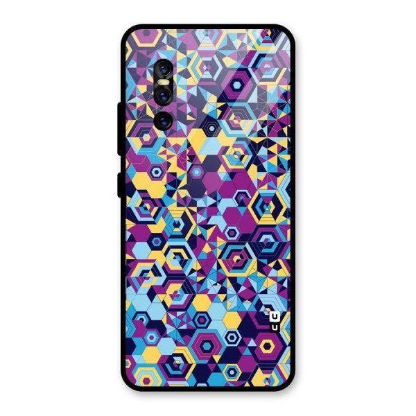 Artistic Abstract Glass Back Case for Vivo V15 Pro