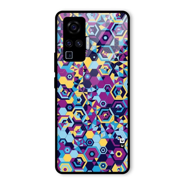 Artistic Abstract Glass Back Case for Vivo X50 Pro