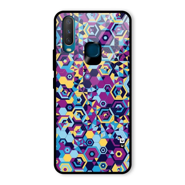 Artistic Abstract Glass Back Case for Vivo Y15