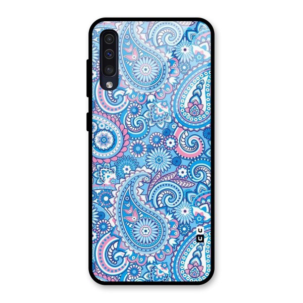 Artistic Blue Art Glass Back Case for Galaxy A50s