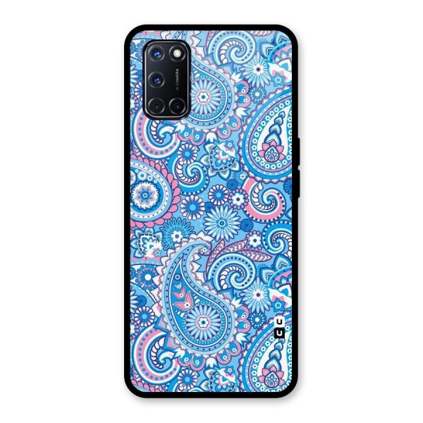 Artistic Blue Art Glass Back Case for Oppo A52