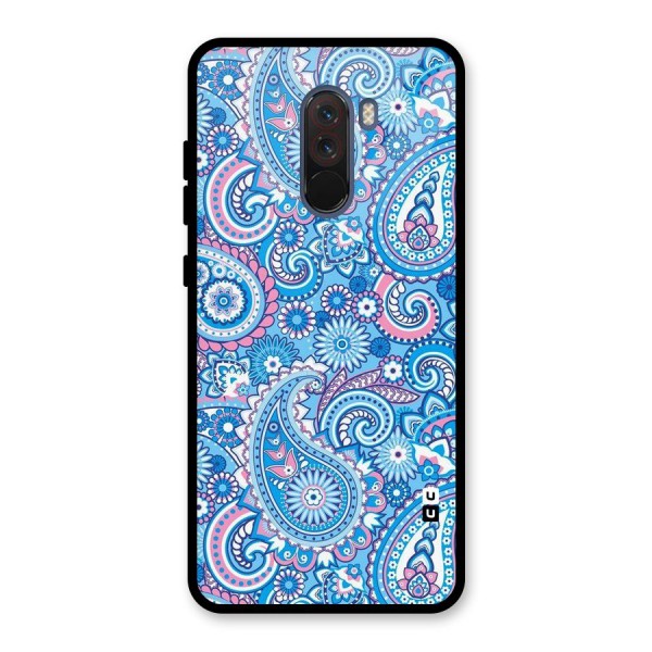 Artistic Blue Art Glass Back Case for Poco F1