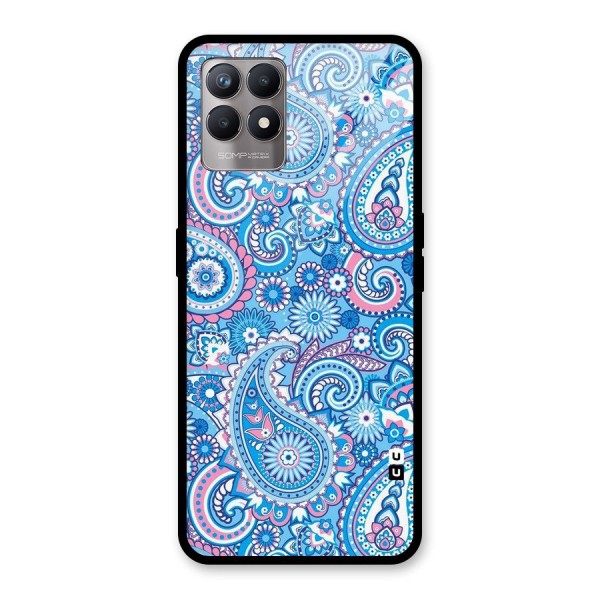 Artistic Blue Art Glass Back Case for Realme 8i