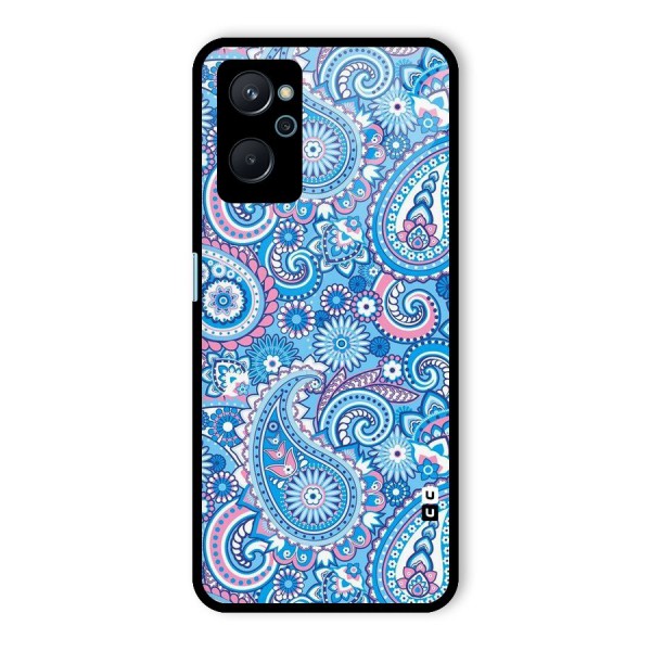 Artistic Blue Art Glass Back Case for Realme 9i