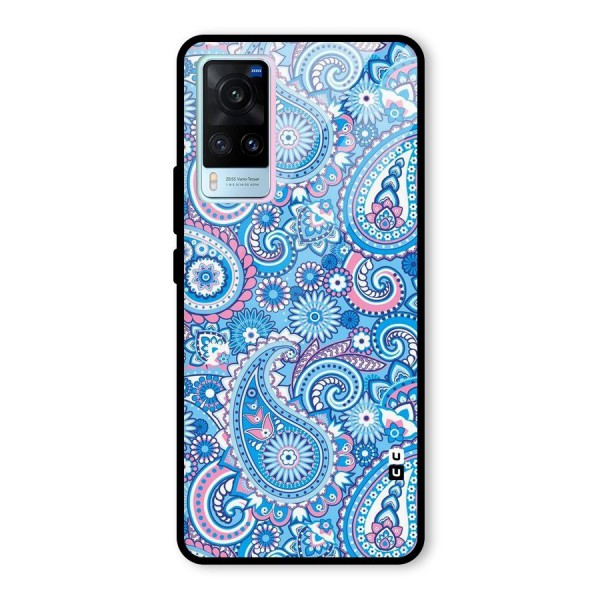 Artistic Blue Art Glass Back Case for Vivo X60