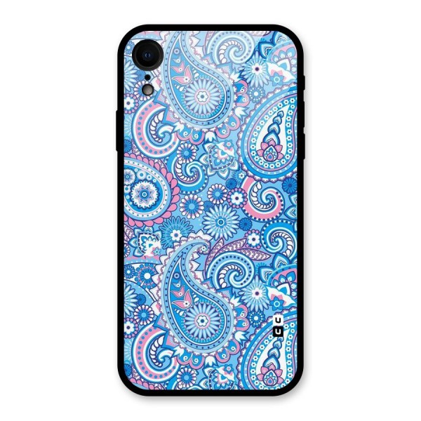 Artistic Blue Art Glass Back Case for XR