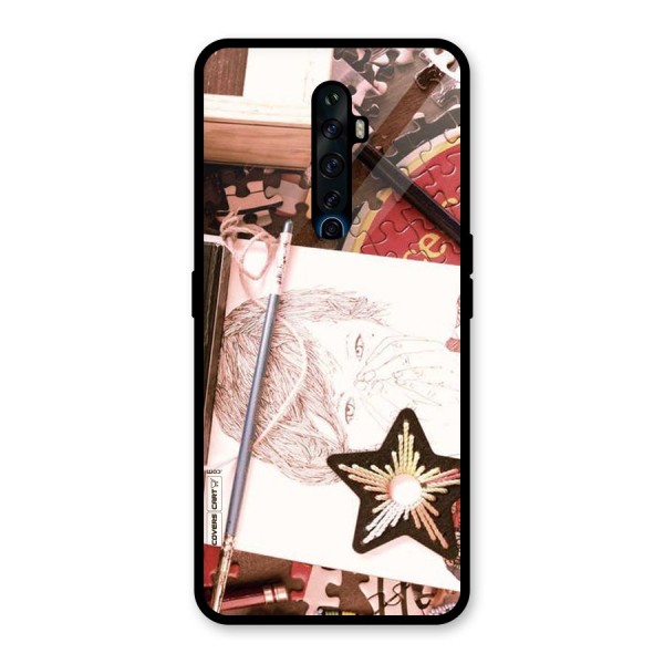 Artistic Messy Glass Back Case for Oppo Reno2 Z