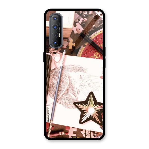 Artistic Messy Glass Back Case for Oppo Reno3 Pro