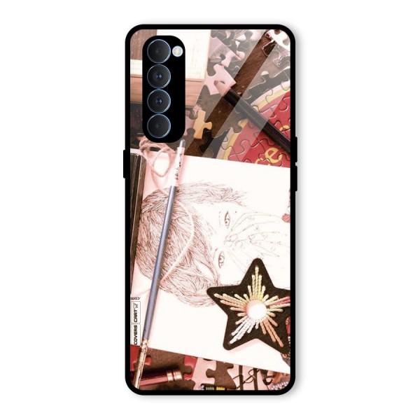 Artistic Messy Glass Back Case for Oppo Reno4 Pro