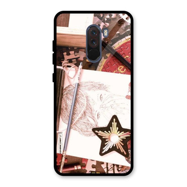 Artistic Messy Glass Back Case for Poco F1