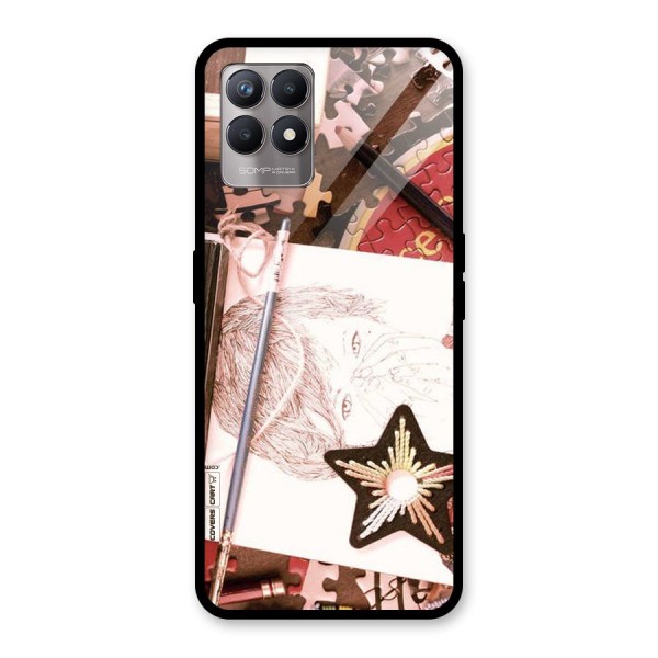 Artistic Messy Glass Back Case for Realme 8i