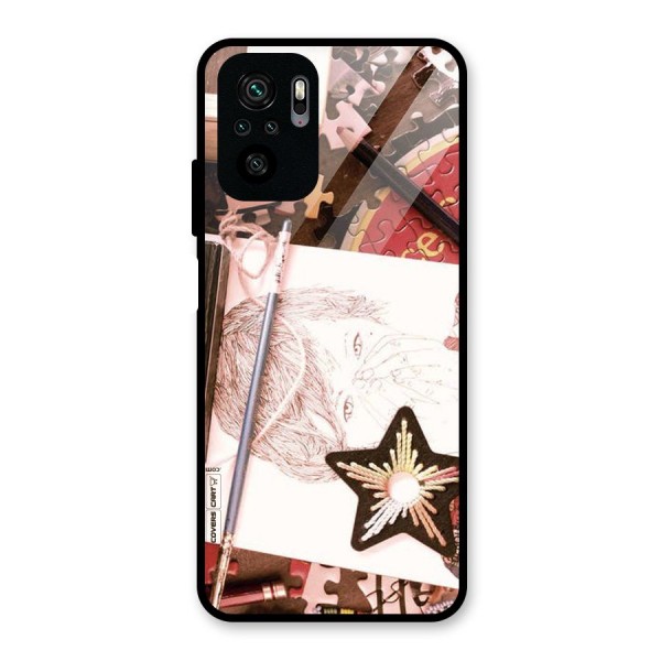 Artistic Messy Glass Back Case for Redmi Note 10