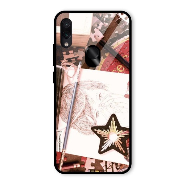 Artistic Messy Glass Back Case for Redmi Note 7