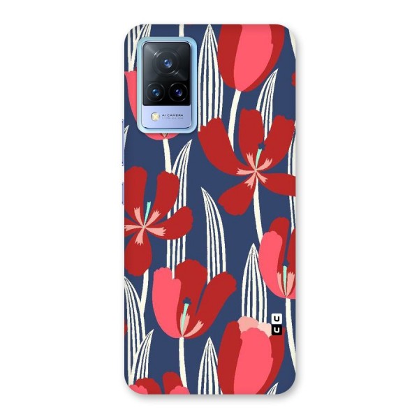 Artistic Tulips Back Case for Vivo V21 5G