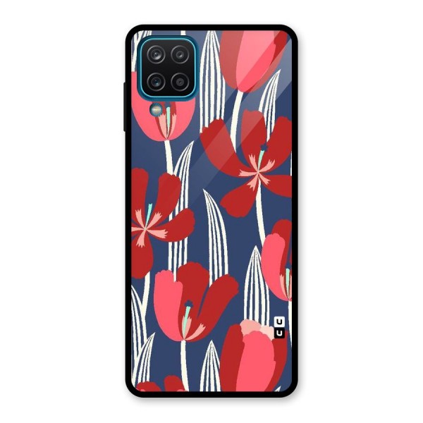 Artistic Tulips Glass Back Case for Galaxy A12