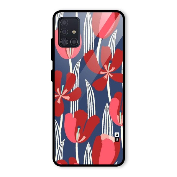 Artistic Tulips Glass Back Case for Galaxy A51